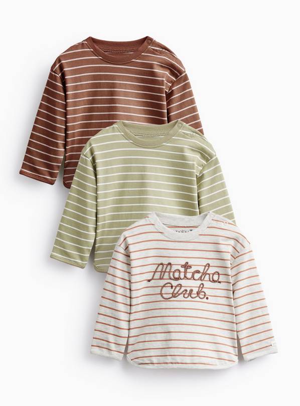 Stripe Long Sleeve Tops 3 Pack 18-24 months